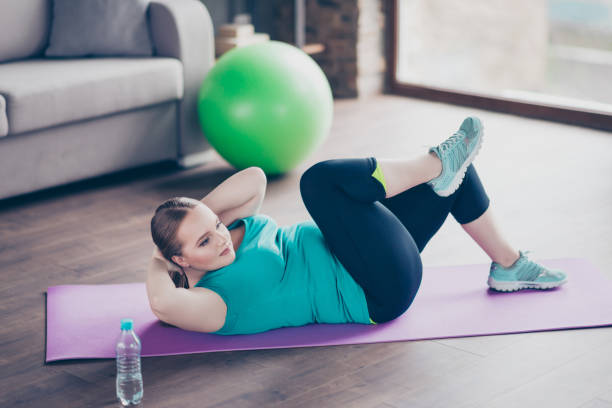 Home workout with resistance band